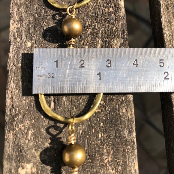 Hammered circle rings choker in antique bronze - Picture 5 of 8